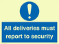 MV12837: All deliveries must report to security