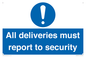 MV12837: All deliveries must report to security