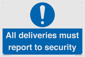 MV12837: All deliveries must report to security