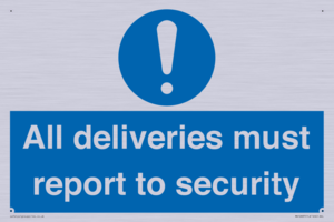 MV12837: All deliveries must report to security