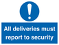 MV12837: All deliveries must report to security