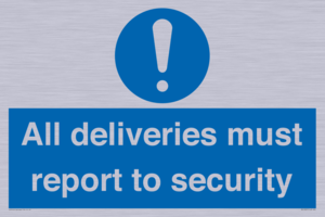 MV12837: All deliveries must report to security