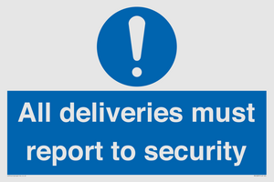 MV12837: All deliveries must report to security