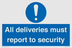 MV12837: All deliveries must report to security