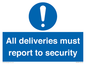 MV12837: All deliveries must report to security