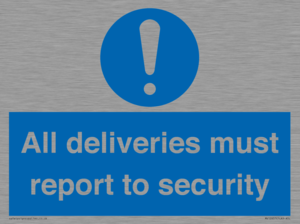 MV12837: All deliveries must report to security