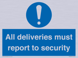 MV12837: All deliveries must report to security