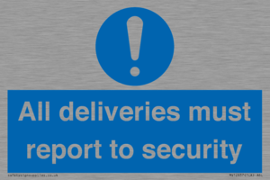 MV12837: All deliveries must report to security