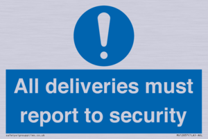 MV12837: All deliveries must report to security