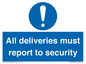 MV12837: All deliveries must report to security