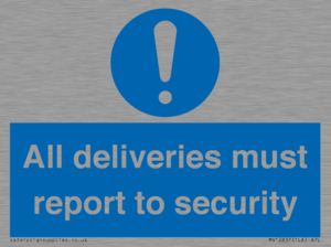 MV12837: All deliveries must report to security