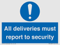 MV12837: All deliveries must report to security