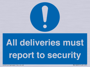 MV12837: All deliveries must report to security