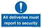 MV12837: All deliveries must report to security