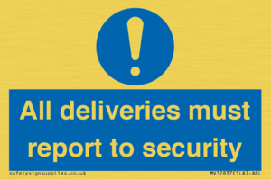 MV12837: All deliveries must report to security