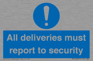 MV12837: All deliveries must report to security
