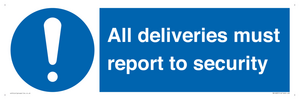 MV12837: All deliveries must report to security