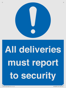 MV12837: All deliveries must report to security