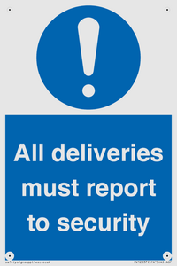 MV12837: All deliveries must report to security
