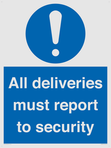 MV12837: All deliveries must report to security
