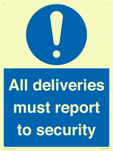 MV12837: All deliveries must report to security
