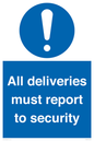 MV12837: All deliveries must report to security