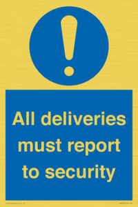 MV12837: All deliveries must report to security