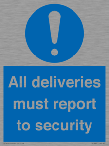 MV12837: All deliveries must report to security