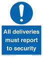 MV12837: All deliveries must report to security