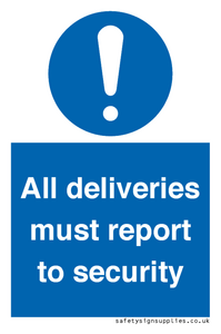 MV12837: All deliveries must report to security
