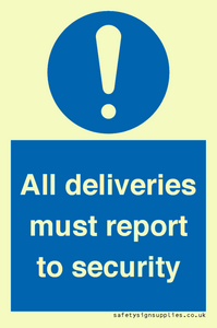 MV12837: All deliveries must report to security