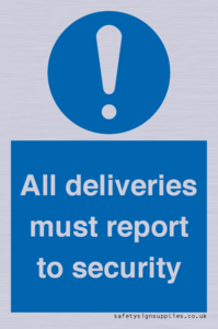 MV12837: All deliveries must report to security