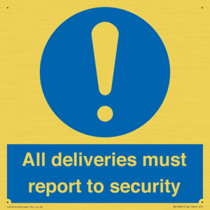 MV12837: All deliveries must report to security