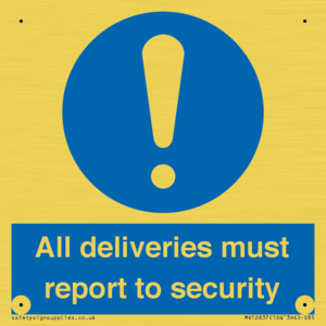 MV12837: All deliveries must report to security