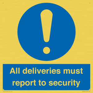 MV12837: All deliveries must report to security