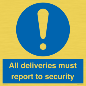 MV12837: All deliveries must report to security
