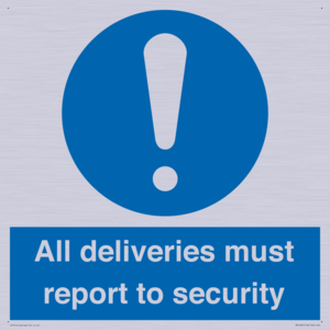 MV12837: All deliveries must report to security