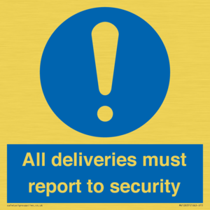 MV12837: All deliveries must report to security