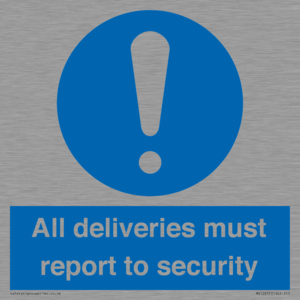 MV12837: All deliveries must report to security