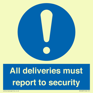 MV12837: All deliveries must report to security