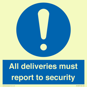 MV12837: All deliveries must report to security
