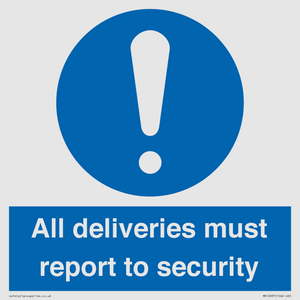 MV12837: All deliveries must report to security