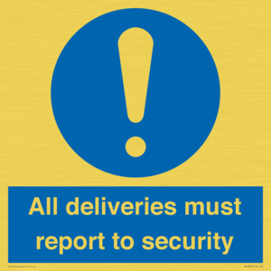 MV12837: All deliveries must report to security