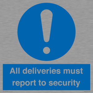 MV12837: All deliveries must report to security