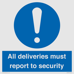 MV12837: All deliveries must report to security