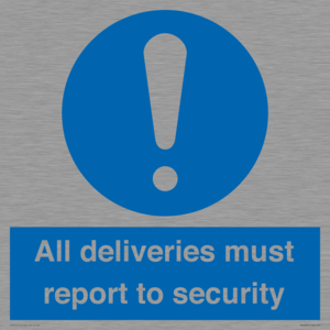 MV12837: All deliveries must report to security