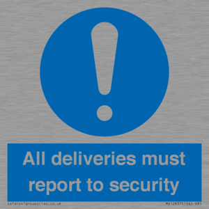 MV12837: All deliveries must report to security