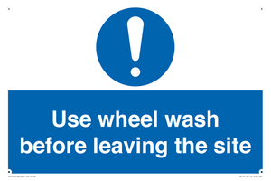 MV12918: Use wheel wash before leaving the site