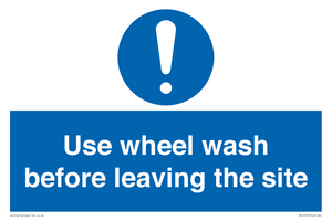 MV12918: Use wheel wash before leaving the site
