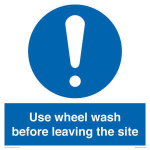 MV12918: Use wheel wash before leaving the site